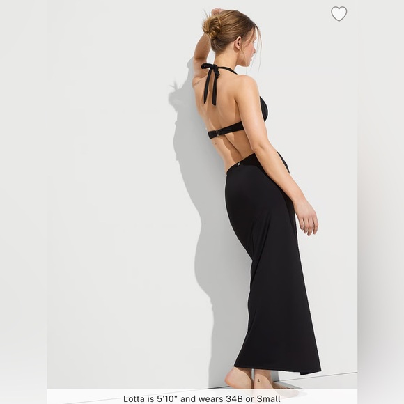 🆕 VICTORIA'S SECRET VS SWIM BEACHWEAR CONVERTIBLE COVER-UP DRESS SKIRT BLACK L - Picture 3 of 16